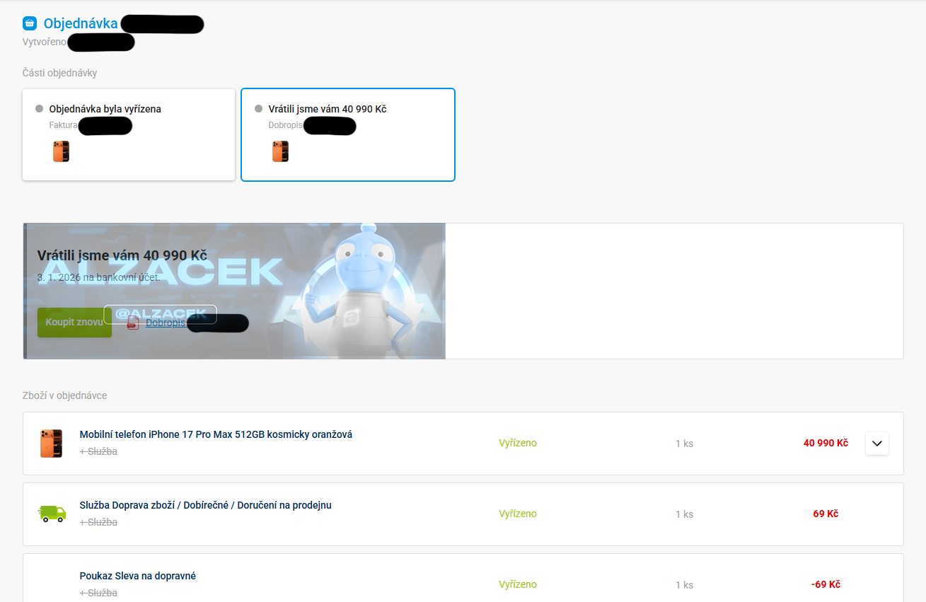 Úspěšný refund 1