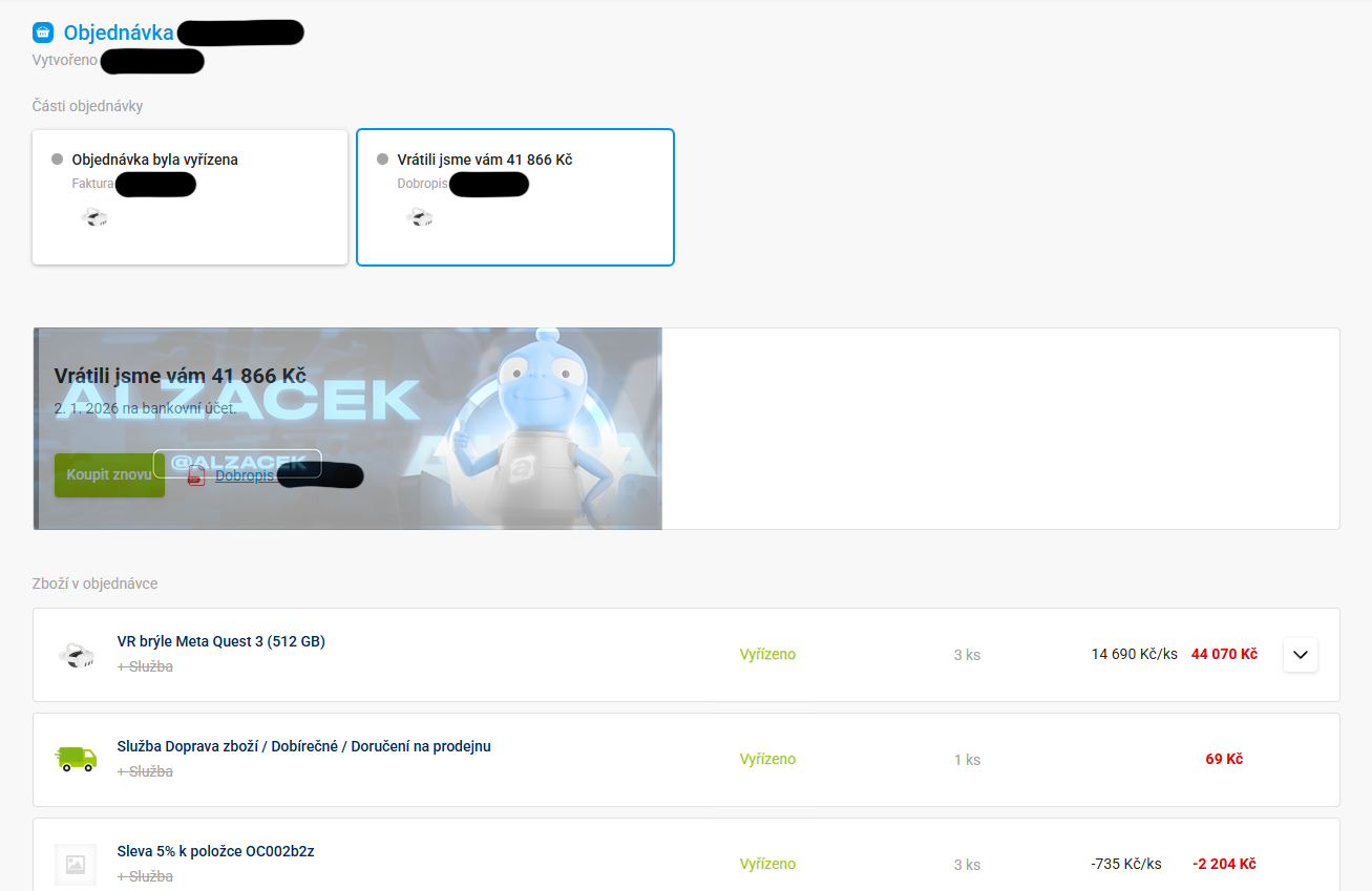 Úspěšný refund 3
